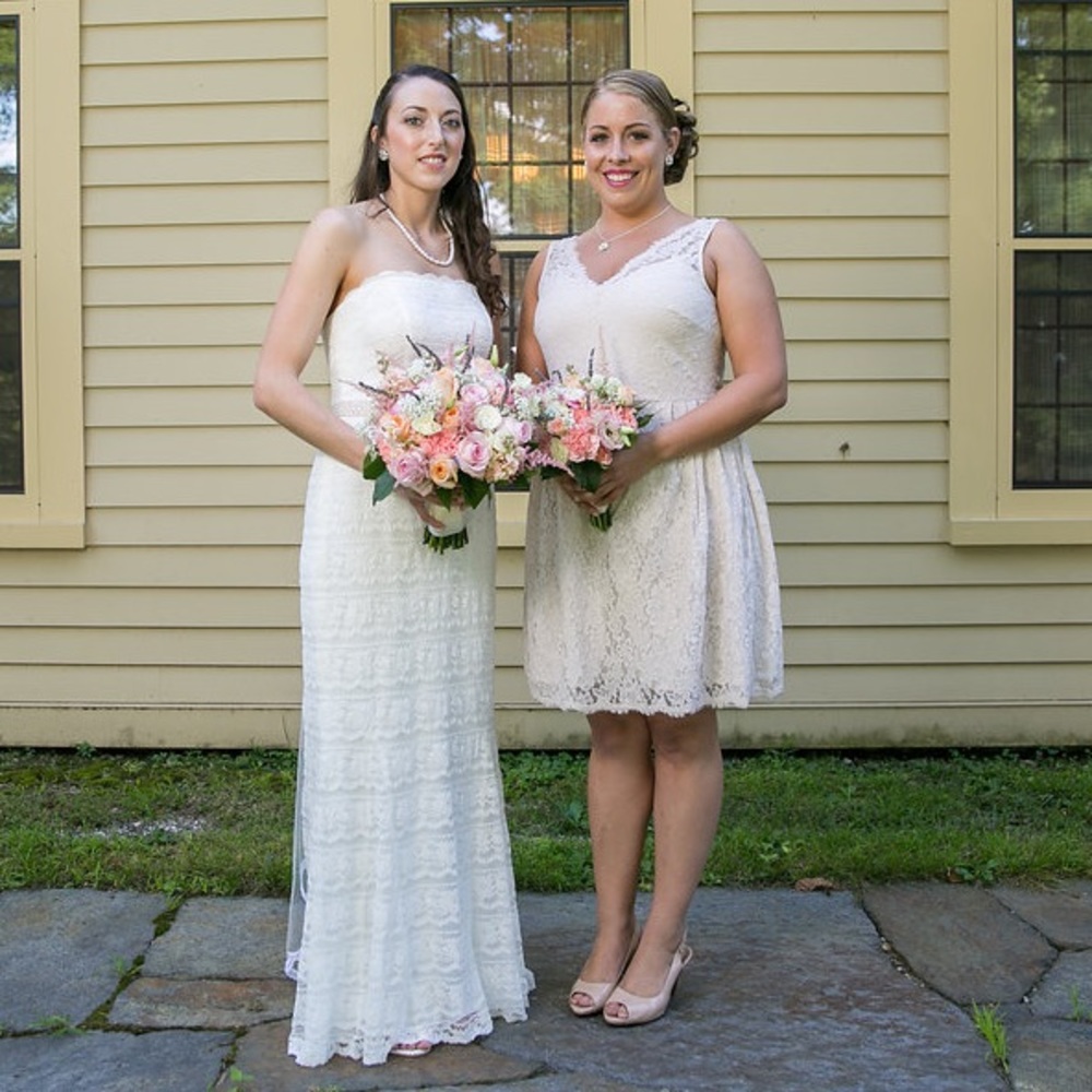 Weddington Way Sleeveless Ivory Lace dress